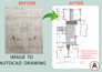 convert your PDF, sketch or image into detailed autocad dwg
